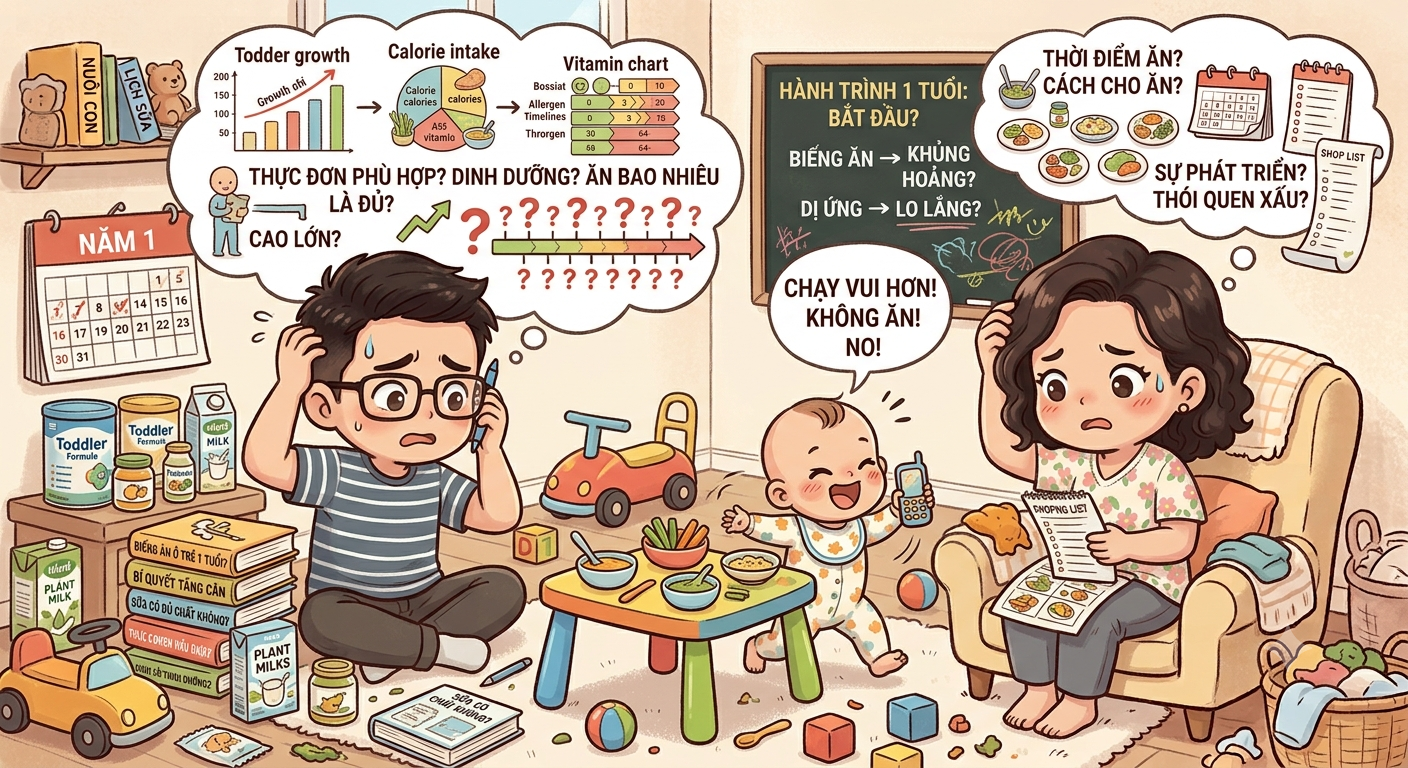 Dinh dưỡng cho trẻ 1-2 tuổi